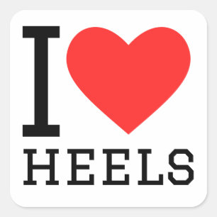 Ik hou van hakken vierkante sticker
