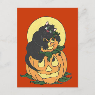 Ik hou van Halloween Cat Briefkaart
