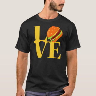 Ik hou van hamburgers Best Tasty Cheeseburger Slid T-shirt