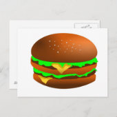 Ik hou van hamburgers briefkaart (Voorkant / Achterkant)