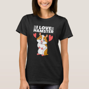 Ik hou van hamster en leuk voor hamster t-shirt