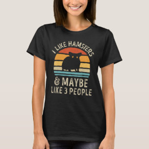 Ik hou van hamsters en misschien 3 mensen hamster t-shirt