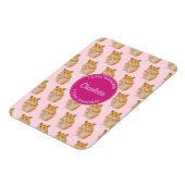 Ik hou van Hamsters Pink Hamster Pattern Magneet (Linkerzijde)