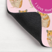 Ik hou van Hamsters Pink Hamster Pattern Muismat (Hoek)
