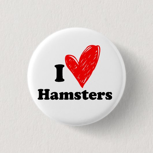 Ik hou van Hamsters Ronde Button 3,2 Cm (Voorkant)