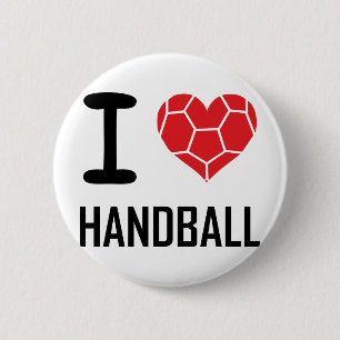 Ik hou van handbal ronde button 5,7 cm
