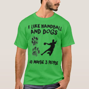 Ik hou van Handball en Dogs Handball Quote Funny H T-shirt