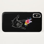 Ik hou van handgebarentaal vlinderautisme Case-Mate iPhone case (Achterkant (horizontaal))