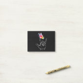 Ik hou van handgebarentaal vlinderautisme post-it® notes (Op bureau)