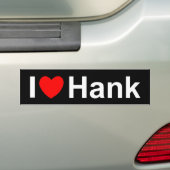 Ik hou van Hank Bumpersticker (Op auto)