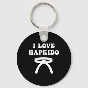 Ik hou van Hapkido Aziatisch Boksen Jiujitsu Kickb Sleutelhanger