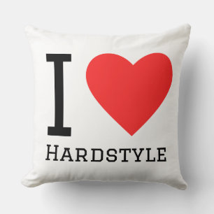 Ik hou van hardstyle vierkante sticker kussen