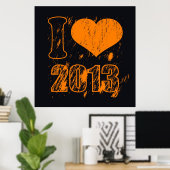 Ik hou van (hart) 2013 - Gelukkig nieuw jaar 2013  Poster (Thuiskantoor)