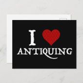 Ik hou van (hart) antiquing briefkaart (Voorkant / Achterkant)