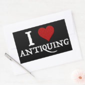 Ik hou van (hart) antiquing rechthoekige sticker (Envelop)