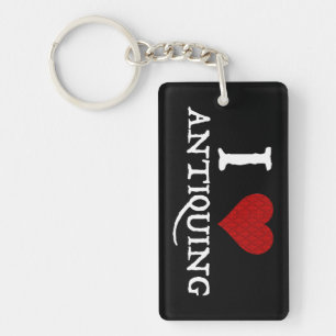 Ik hou van (hart) antiquing sleutelhanger