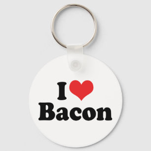 Ik hou van Hart Bacon - Baconaliefhebber Sleutelhanger