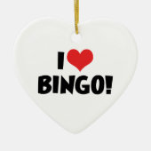 Ik hou van Hart Bingo! - Bingo Lovers Keramisch Ornament (Voorkant)