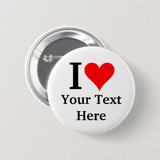 Ik hou van (hart)  Button badge (Voorkant /achterkant)