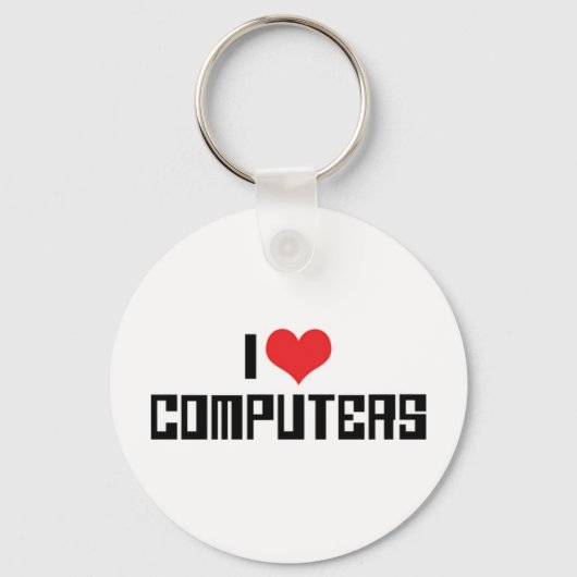 Ik hou van Hart Computers Sleutelhanger (Voorkant)