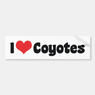 Ik hou van hart coyotes - coyote minnaar bumpersticker