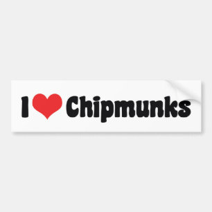 Ik Hou Van Hart Eekhoorns - Eekhoornliefhebber Bumpersticker