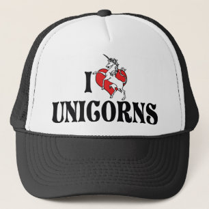 Ik hou van hart eenhoorns trucker pet
