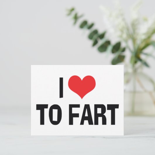 Ik hou van hart en kunst - grappige Humor Briefkaart (Staand voorkant)