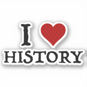 Ik hou van (hart)geschiedenis sticker