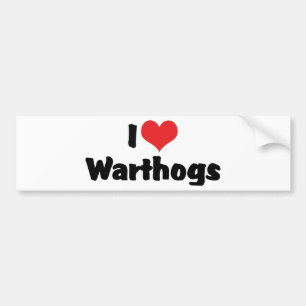 Ik hou van hart knobbelzwijnen bumpersticker