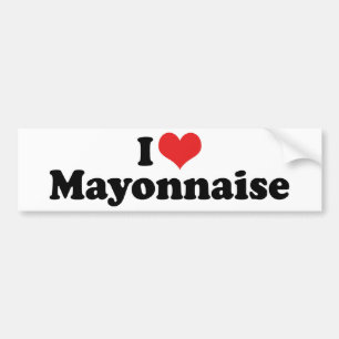Ik hou van Hart Mayo - Mayonaise Liefhebber Bumpersticker