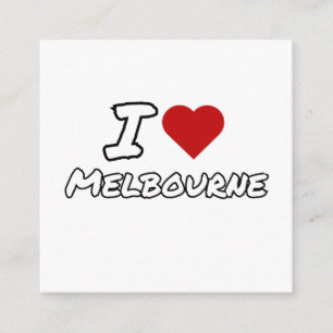 Ik hou van hart Melbourne stad Informatiekaartje
