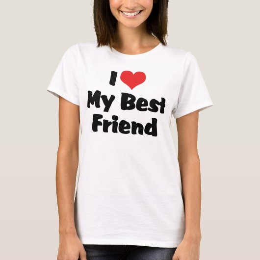 Ik hou van hart mijn beste vriend - BFF T-shirt (Voorkant)