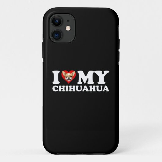 Ik hou van (hart) mijn chihuahua Case-Mate iPhone case (Achterkant)