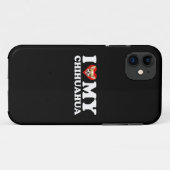 Ik hou van (hart) mijn chihuahua Case-Mate iPhone case (Achterkant (horizontaal))