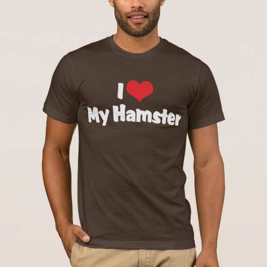 Ik hou van hart mijn hamster t-shirt (Voorkant)