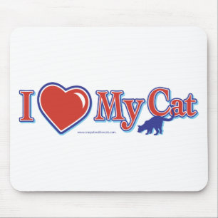 Ik hou van hart mijn kat muismat