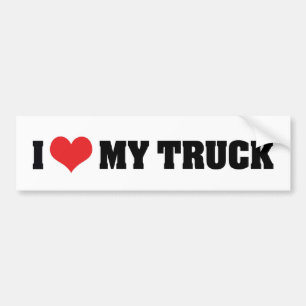 Ik hou van hart mijn vrachtwagen - vrachtwagenlief bumpersticker
