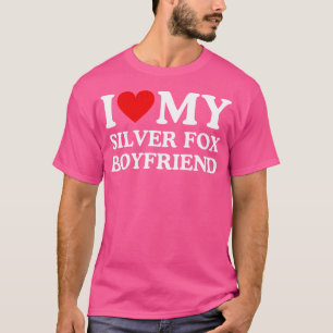 Ik hou van (hart) mijn zilveren vos vriend t-shirt