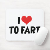 Ik hou van hart naar kunst muismat (Met muis)