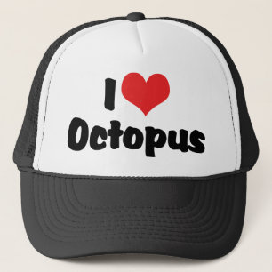 Ik hou van Hart Octopus Trucker Pet