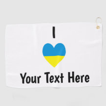 Ik hou van (Hart Oekraïense vlag) gepersonaliseerd
