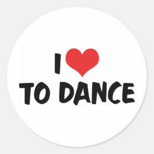 Ik hou van Hart om te Dansen - Tango Waltz Ballet Ronde Sticker