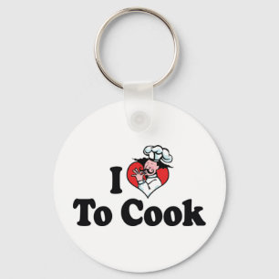 Ik hou van Hart om te Koken - Chef Bakker Kooklief Sleutelhanger
