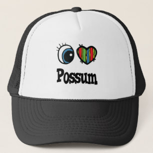 Ik hou van (Hart) Opossum Trucker Pet