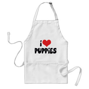 Ik hou van hart Puppies - Hondenliefhebber Standaard Schort