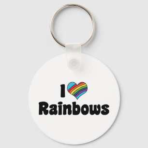 Ik hou van hart regenbogen - Natuurliefhebber Sleutelhanger