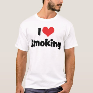 Ik hou van hart roken - Tabaks sigarettenrokers T-shirt