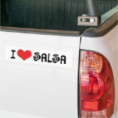 Ik hou van Hart Salsa Bumpersticker (Op Truck)