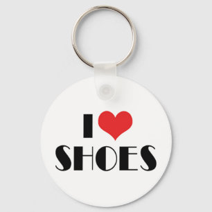 Ik Hou van Hart Schoenen - Mode Schoenenliefhebber Sleutelhanger